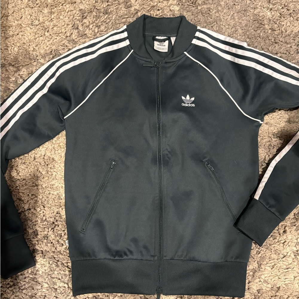 Adidas Women’s Dark Green Sweat Jacket